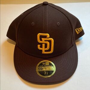 SD New Era Brown and Gold 59FIFTY Fitted Cap